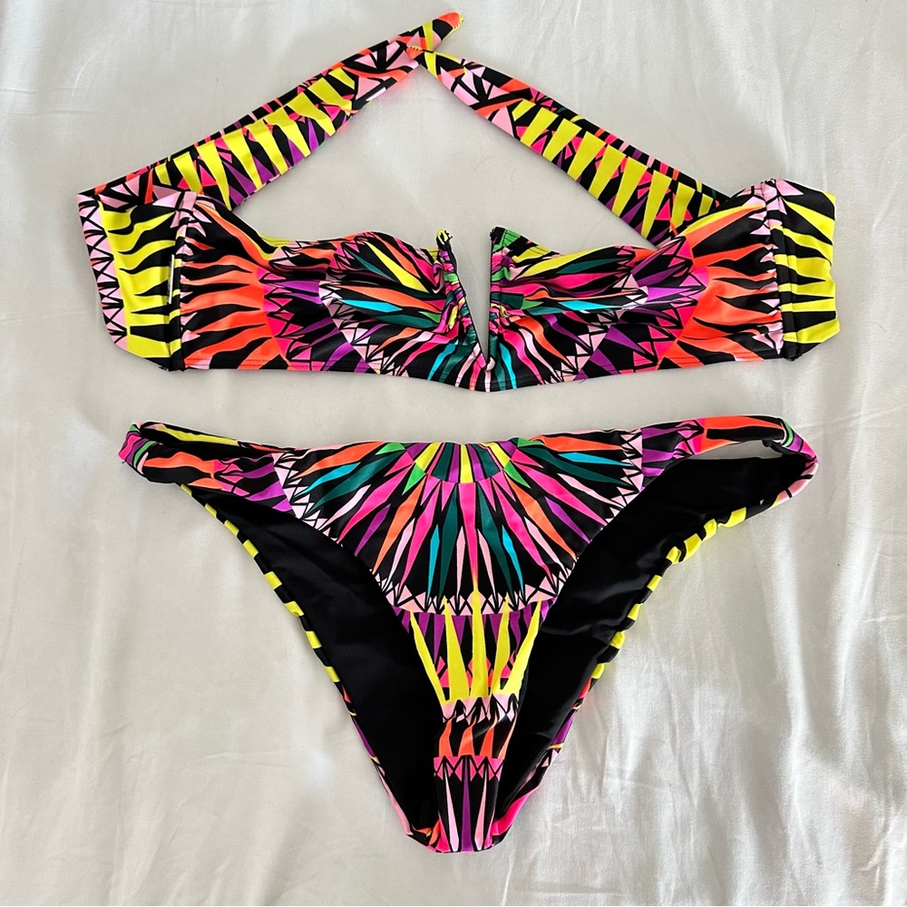 Mara Hoffman Size large tube top bikini top and bottom